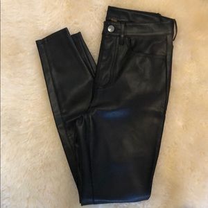 FP Vegan Leather Zip Up Pant